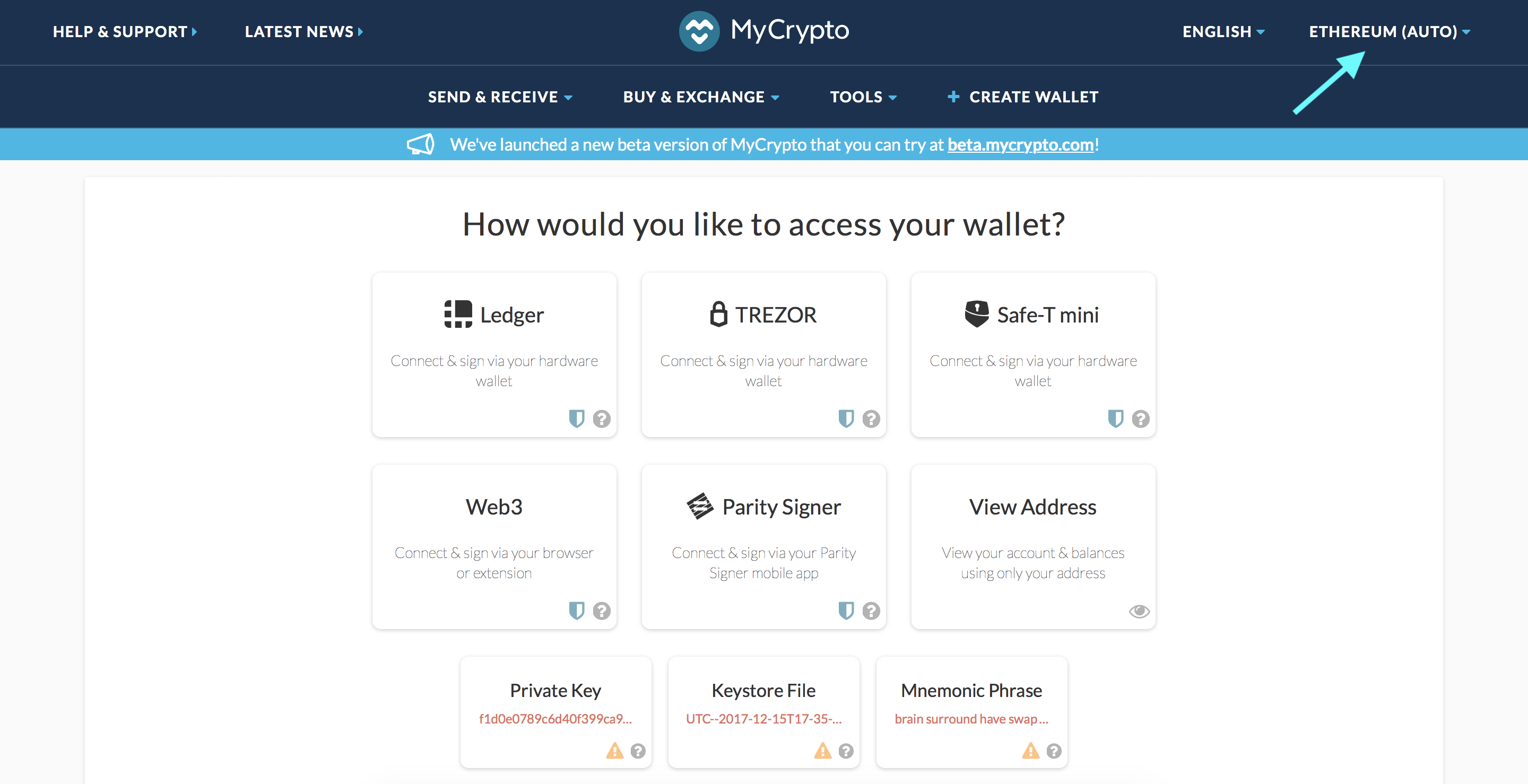 when i unlock myetherwallet with metamask it shows a different address