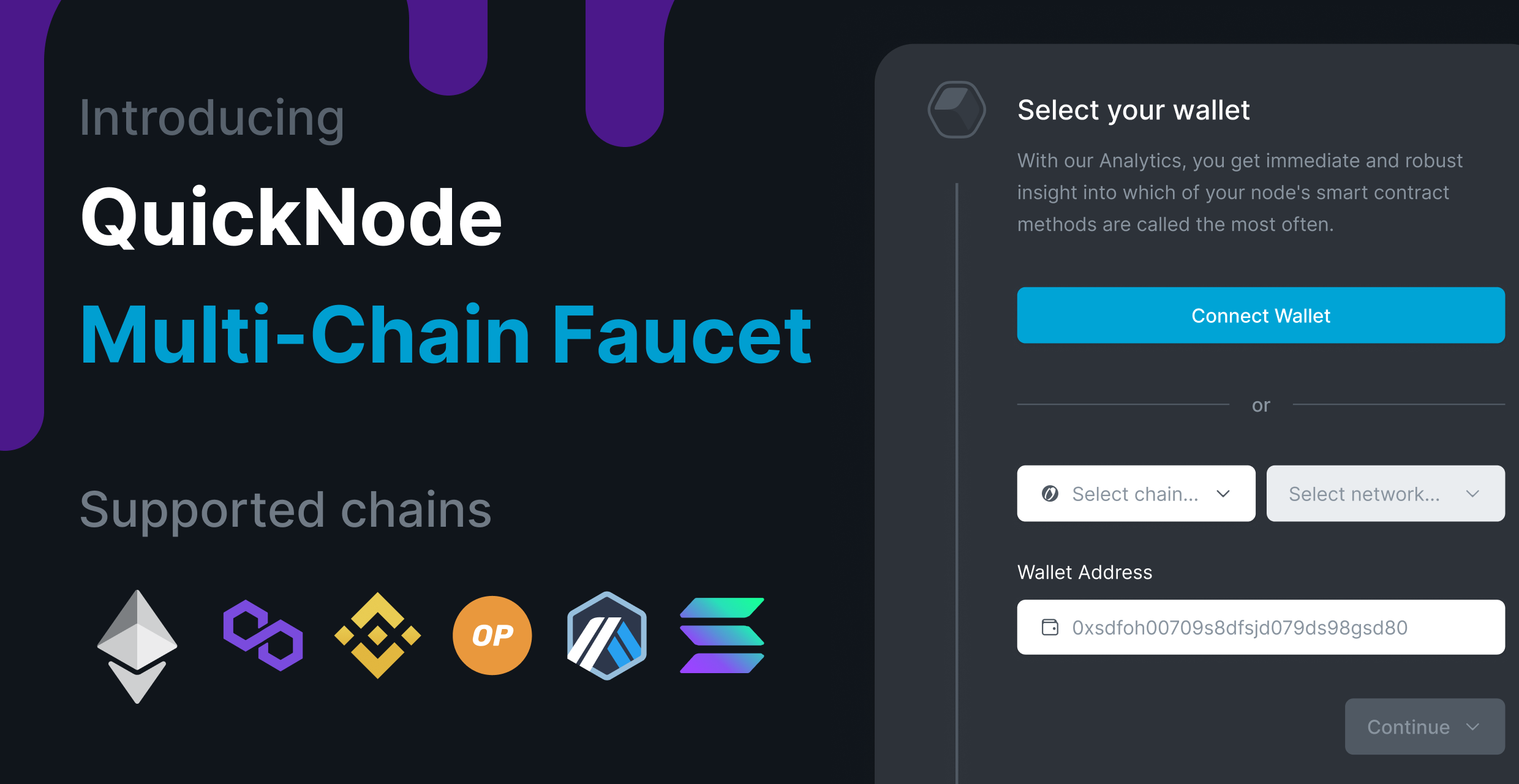 New networks added to QuickNode Faucet